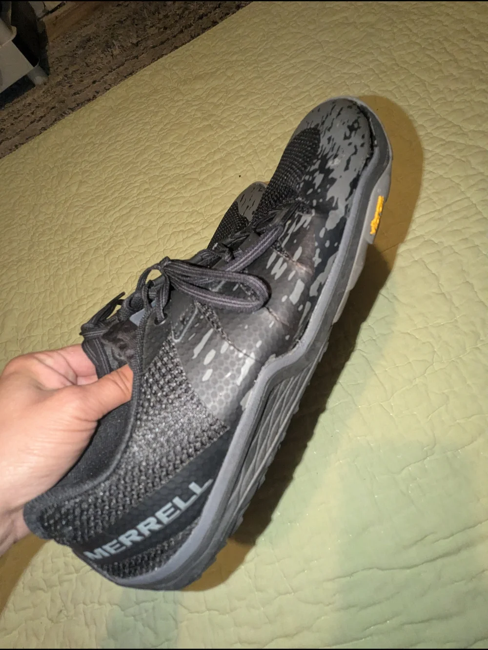 Merrell Men's Black and Gray Lightweight Athletic Sneakers